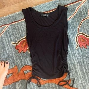 Final Touch black tank top with ties and cut outs on the side